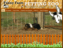 Tablet Screenshot of funnyfarmpettingzoo.com